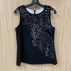 Calvin Klein Black Cutout Top size MP NEW